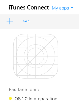 New App in iTunes Connect